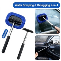 Brosse dépoussiérante extensible en microfibre avec long manche, outil de dépoussiérage et de cirage sans rayures pour voiture et maison