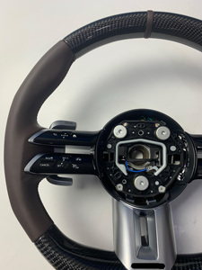 Volante in Pelle e Fibra di Carbonio ad Alte Prestazioni per <span class=keywords><strong>Mercedes</strong></span> Benz, Modelli W205/W213/W222/G63/E63/C63 Classe C, Versione Racing - Product Image 2