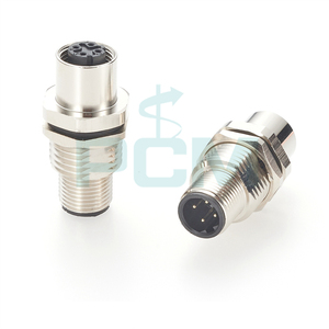 M12 D mã profinet feedthrough kết nối 4 pin nam để nữ bảng điều khiển đi qua Ethernet <span class=keywords><strong>Adapter</strong></span> - Product Image 4