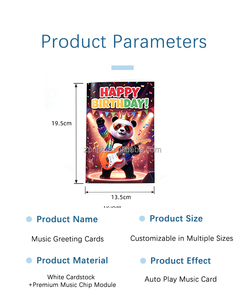 Tarjeta de Felicitación Musical de Cumpleaños, Diseño Personalizado, Tarjeta de Audio para Reproducir Canciones, Tarjeta de Felicitación Cantante para Regalo de Cumpleaños - Product Image 2
