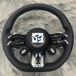 <span class=keywords><strong>Volant</strong></span> en cuir pleine fleur compatible avec Benz C43 GLC63 E53 CLS53 A220 S560 GLE63 W205 W206 W204 W213 W222 W207 W219 W218 <span class=keywords><strong>AMG</strong></span> W211 - Product Image 2