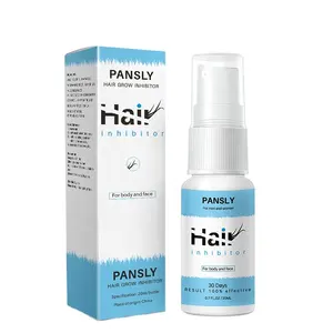 Pansly parada orgânica creme de depilação permanente Inibidor Do Crescimento Do Cabelo Spray de crescimento do cabelo para homens