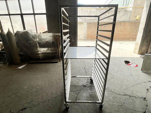 16 30 32 strati in acciaio inox carrello cibo piatti carrello bun pan panificio cremagliera per salsicce e carni - Product Image 3