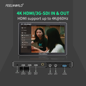 FEELWORLD LUT11S OEM Factory Direct 10,1 pulgadas 2000NITs DSLR Cámara Monitor de campo HDMI 3G-SDI LOGO Servicio de personalización - Product Image 4