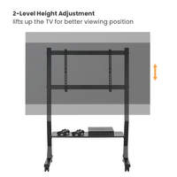 Chariot de montage TV mobile LDT03-25FLW en gros de qualité supérieure Support d'écran réglable Support de chariot de moniteur roulant Support de sol Bureau