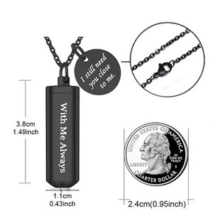 Colgante Conmemorativo Personalizado de Acero Inoxidable 316L, Chapado en Oro PVD de 14k/18k, Collar con Urna para Cenizas, Joyería para Grabar - Product Image 2