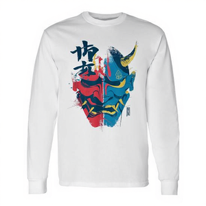 T-shirt japonais Yokai Oni à manches longues, design artistique, vêtements unisexes - Product Image 2