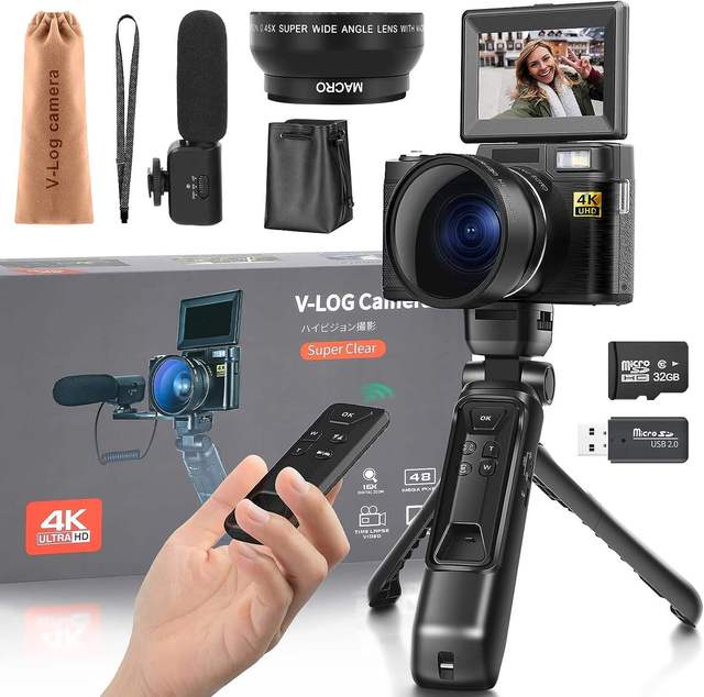 2025 New 3\" Rotation Screen Professional DSLR Cameras 4K Full HD Digital Video CMOS Sensor SD Cheap Alternative for Photography