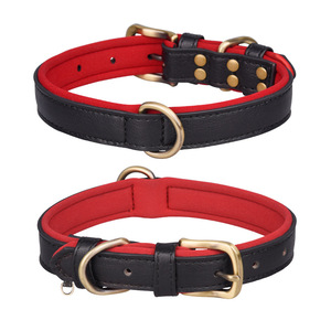 Großhandel Custom ize Leder Haustier Hunde halsband Design Verstellbares Haustier Halsband für Hunde Katzen Outdoor Hund Katze Leine und Halsband Set - Product Image 3