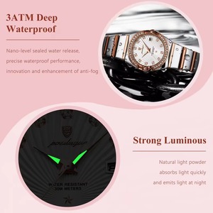 Reloj de Pulsera Analógico de Lujo para Mujer, Resistente al Agua 3ATM, de Cuarzo, con Correa de Acero Inoxidable, para Negocios - Product Image 3