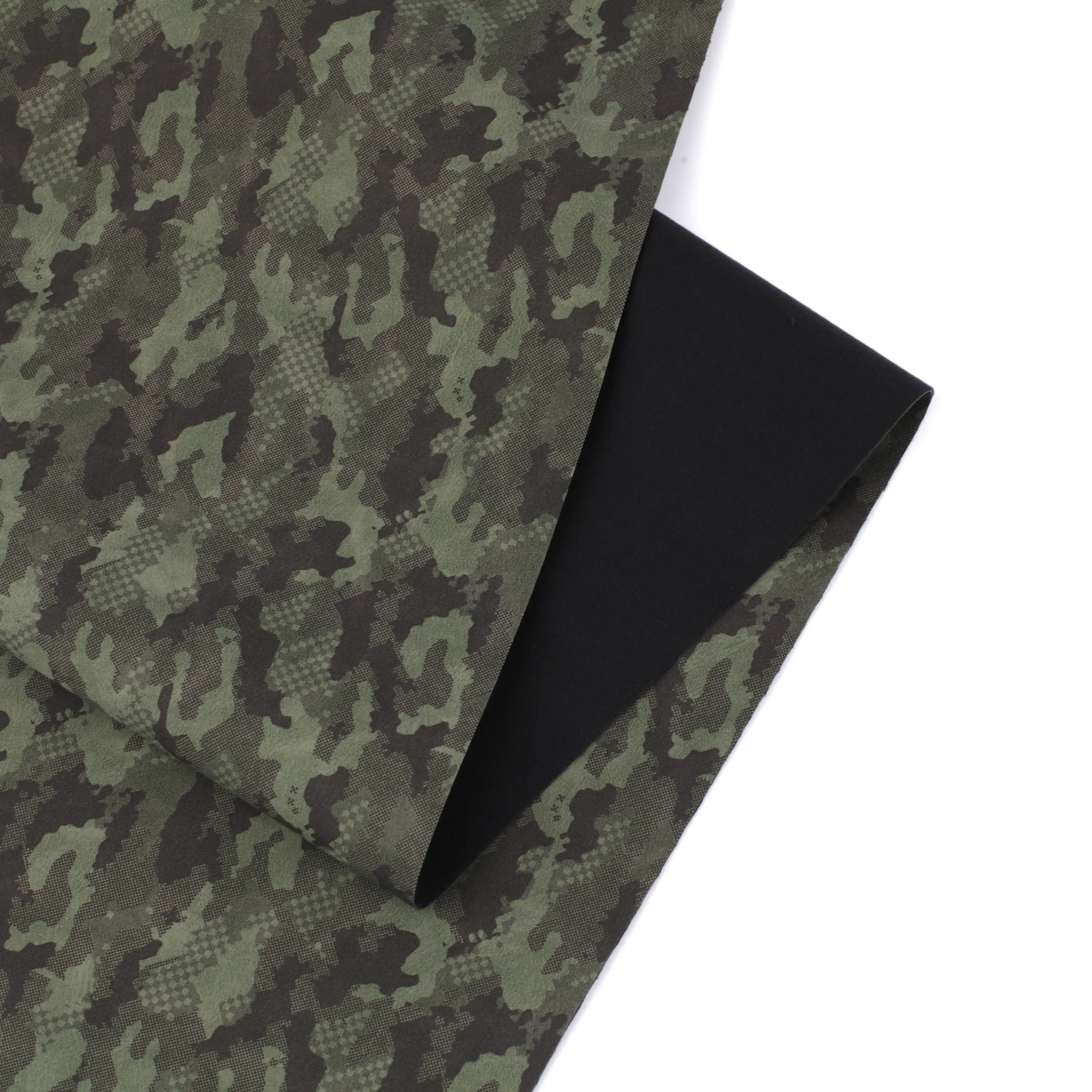 Pu leder geprägte mit camouflage druck auf oberfläche faux leder rolle für schuhe kleidung tasche auto