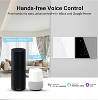 Interrupteur intelligent WiFi 3 voies 10A pour Smart Life, capteur tactile, contrôle à distance par application, sans fil neutre, 110V-220V, compatible Alexa Google Home