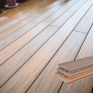 Tarima de Decking Híbrido de WPC Sólido con Orificio Redondo y Grabado 3D, Antideslizante y Anticorrosión - Product Image 1
