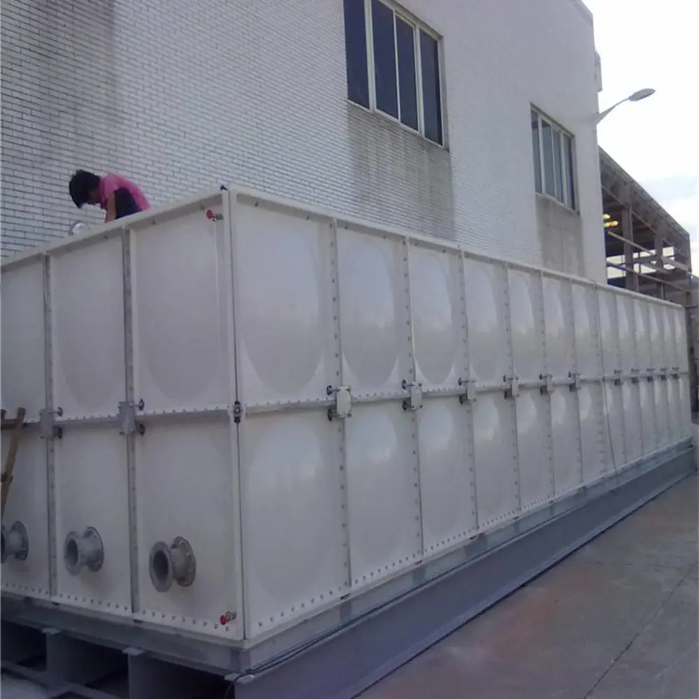 جميع الملحقات التجمع خزان حمض FRP خزان GRP مع 3 أقسام لتخزين مياه الشرب المحمولة