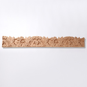 Armoire à vin en hêtre allemand sur mesure, moulures finement sculptées, décoration murale de fond, bandes de bordure, garniture de plafond de luxe léger - Product Image 3