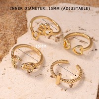 20Pps/ensemble en acier inoxydable créatif été plage pied anneau plaqué or 18 carats pied anneau ouvert queue réglable orteil anneau