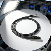 Câble d'extension aviation 6 broches pour casque stéréo, gaine PVC tressée pour microphone/haut-parleur (câble spiralé en option)