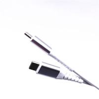 Cable HL HL21-C22 USB Tipo-C Macho a Macho con Blindaje Trenzado, Carga Rápida de 5A, Conductor de Cobre Puro, Revestimiento de PVC para Teléfonos Móviles