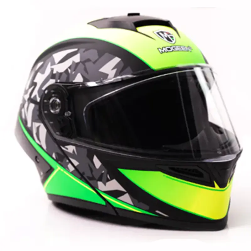 SUBO Green Arrow Print casco moto ABS di alta qualità Anti spremere flessibile protezione di sicurezza casco moto omologato DOT