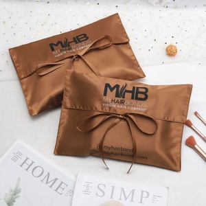 Bolsa de Satén Marrón con Logotipo Personalizado de Lujo, Bolsa para Ropa, Zapatos, Pelucas, Embalaje, Bolsa de Regalo, Bolsa de Seda - Product Image 2