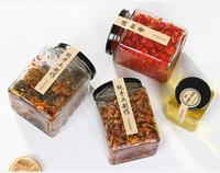 Pot en verre carré de luxe à prix d'usine, de 50 ml à 1000 ml, emballage en verre de qualité alimentaire pour gelée, lait, sucre, avec bouchon en aluminium, OEM
