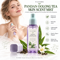 Body Mist Teh Oolong Pandan Label Pribadi, Aroma Segar, Menyegarkan, Melembapkan, Parfum Ringan