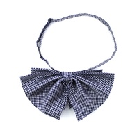 Grands nœuds papillon pré-noués en polyester tissé personnalisé pour femmes, rayés, pliables, doubles, pour personnel de cabine et personnel bancaire