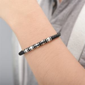 High Quality 2024 Wholesale Custom Designer Beaded Charm Leather <b>Bangle</b> <b>Bracelets</b> - Product Image 5