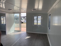Maison modulaire préfabriquée en acier à installation rapide, 2 chambres, 1 salle de bain, pliable et extensible, type conteneur