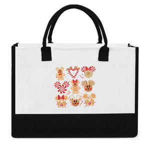 1 pezzo modello di snack Disney spedizione grande borsa <span class=keywords><strong>da</strong></span> spiaggia in tela personalizzata regalo con monogramma a - Product Image 6