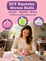 Kit de Fabrication de Balles Anti-Stress DIY Mystère pour Adultes, Ensemble de Création de Balles Moelleuses avec 15 Peaux de Balle en TPR, 9 Types de Remplissages, Pompe à Air et Outil de Vide