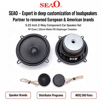 Set Speaker Mobil Komponen 2 Arah 5.25 Inch Custom dengan Kerucut PP, Tepi Karet, Magnet Ferit untuk Merek Audio OEM