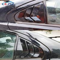 Évents de persiennes de fenêtre latérale arrière de voiture d'aspect de carbone d'ABS pour Mitsubishi Lancer X GSR EX GT EVO Evolution 10 LS ES CF Sedan 2008-2019