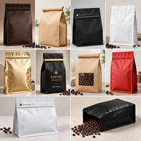 Sac à café brun foncé personnalisé avec logo ECO, pochette à fermeture éclair, rétention de l'arôme pour l'emballage du café