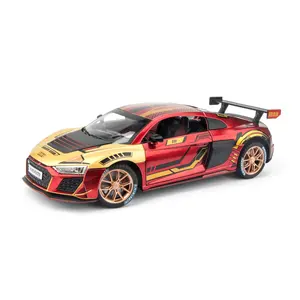 1:24 Alloy cast Race car Pull-back With light and sound effects Car OEM Diecast Model Car for Kids toy vehicle PASS COC