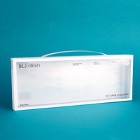 Emballage de boîte en plastique givré PP de soins de la peau transparent personnalisé et bracelet en plastique portable