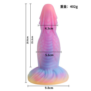 Neuer Leuchtender Phallus-förmiger Dildo aus Platin-Silikon Sexspielzeug für Erwachsene Weiblicher <span class=keywords><strong>Masturbator</strong></span> - Product Image 3