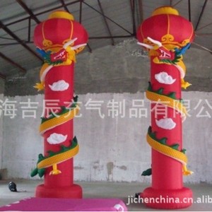 Columna de linterna inflable roja de 6 m de altura, modelo publicitario con impresión de logotipo, resistente al agua, para la celebración de Año Nuevo - Product Image 2