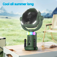 Ventilateur de camping oscillant 16000mAh certifié SIRIM, oscillation automatique, hauteur réglable, ventilateur rechargeable, fabriqué en Malaisie
