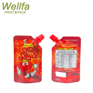 Bolsa de Pie con Boquilla Impreso Personalizado Aluminizado Coccíon al Vapor Salsas Tomatos Salsas 150/200/250ml Líquido Pouch - Product Image 5