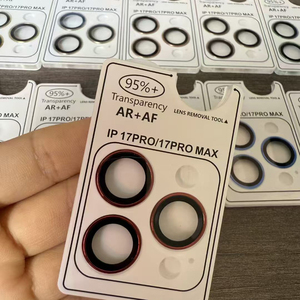 Anello in metallo con pellicola per obiettivo Eagle Eye per <span class=keywords><strong>iPhone</strong></span> 16 15 14 Pro <span class=keywords><strong>13</strong></span> 17 Pro protezione per obiettivo in vetro temperato posteriore con strumento di rimozione - Product Image 1