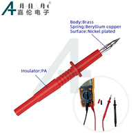 JIALUN 32A 1000V Sonde de test en laiton 104,5 mm avec pince crocodile isolée en PVC et fiche banane 4 mm pour multimètre