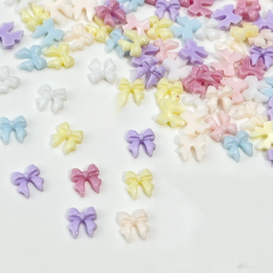 <span class=keywords><strong>Mini</strong></span> nœuds pour nail art, accessoires mignons et doux couleur <span class=keywords><strong>macaron</strong></span>, polyvalents, petits nœuds tridimensionnels en résine, accessoires DIY pour ongles. - Product Image 3