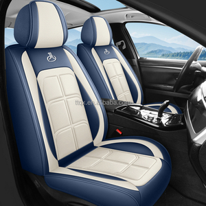 Coprisedili Auto in Pelle Nappa Blu, Eleganti e Avvolgenti, Morbidi al Tatto, Universali per Tutte le Stagioni, per <span class=keywords><strong>Opel</strong></span> Astra <span class=keywords><strong>Corsa</strong></span> Mokka Crossland - Product Image 1