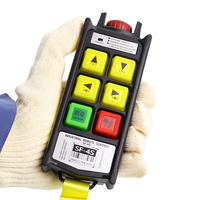 Émetteur radio industriel robuste à 4 boutons, simple vitesse, indice de protection IP67, arrêt d'urgence, anti-parasitage, pour pont roulant