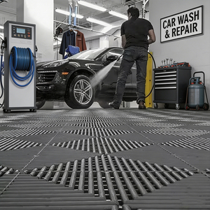 Anti-Slip Wear-Resistant Waterproof Plastic <b>Floor</b> <b>Mats</b> Heavy Duty Modular Click Lock PP Garage <b>Floor</b> Tiles - Product Image 4