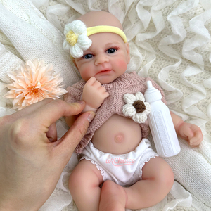 Muñeca Bebé <span class=keywords><strong>Reborn</strong></span> Realista de 12 Pulgadas, de Silicona Suave, Abrazable y Reconfortante, Ayuda para la Interacción Padres-Hijos, Descuento por <span class=keywords><strong>Compra</strong></span> al por Mayor - Product Image 1