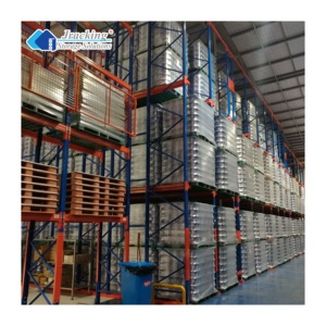ชั้นวางสินค้าอุตสาหกรรมแบบหนักสำหรับคลังสินค้า  ทำจากเหล็ก สีน้ำเงินและสีส้ม ระบบจัดเก็บพาเลทแบบเลือกได้ ได้รับการรับรองมาตรฐาน CE - Product Image 2