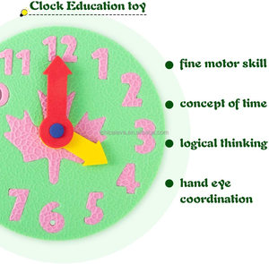 Jouets d'apprentissage pour la maternelle, blocs de mousse éducatifs, horloge décorative pour enfants - Product Image 2