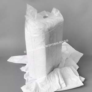 Trapos de Limpieza Industriales Reciclados, Cortados, de 10 kg, Trapos de Lona Reciclados, Blancos, de Algodón Industrial - Product Image 1